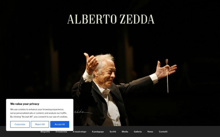 Screenshot of albertozedda.com