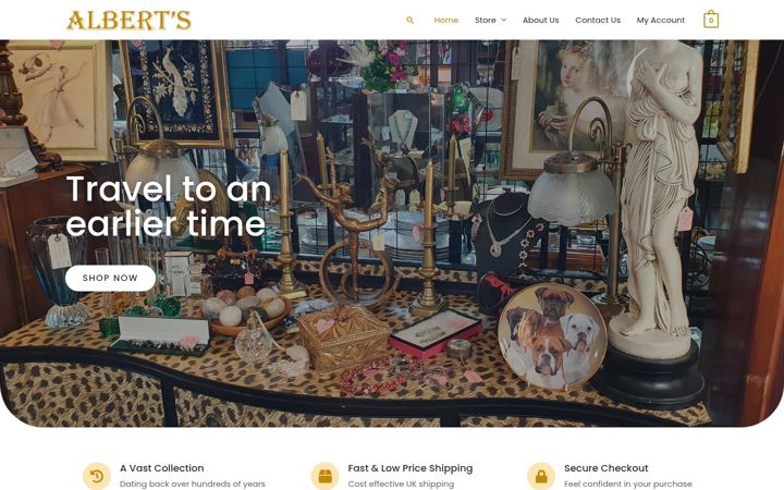 Screenshot of albertsarchives.com