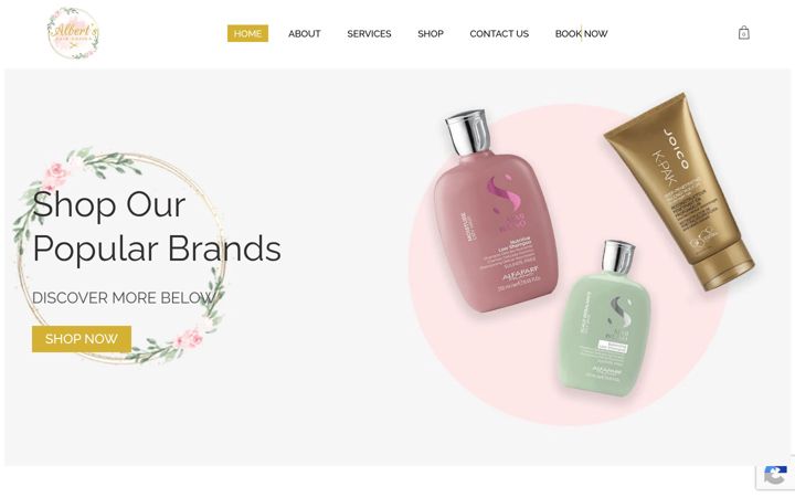 Screenshot of albertshairdesign.ie
