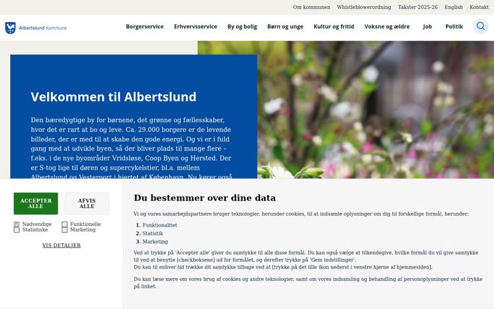 Screenshot of albertslund.dk