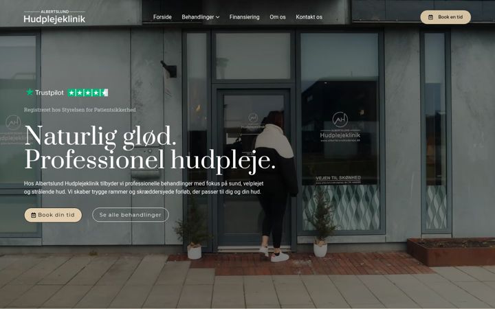 Screenshot of albertslundhudpleje.dk