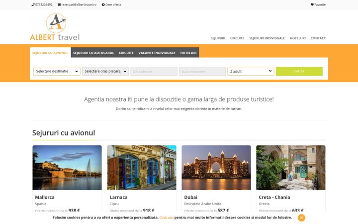 Skärmbild av alberttravel.ro