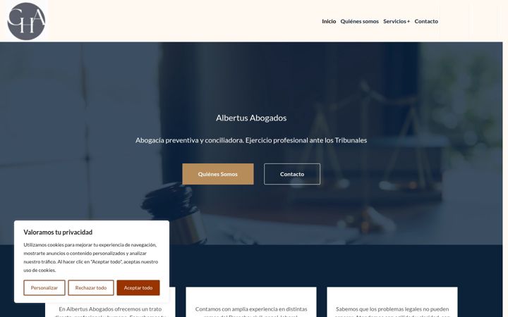 Екранна снимка на albertusabogadosorihuela.com