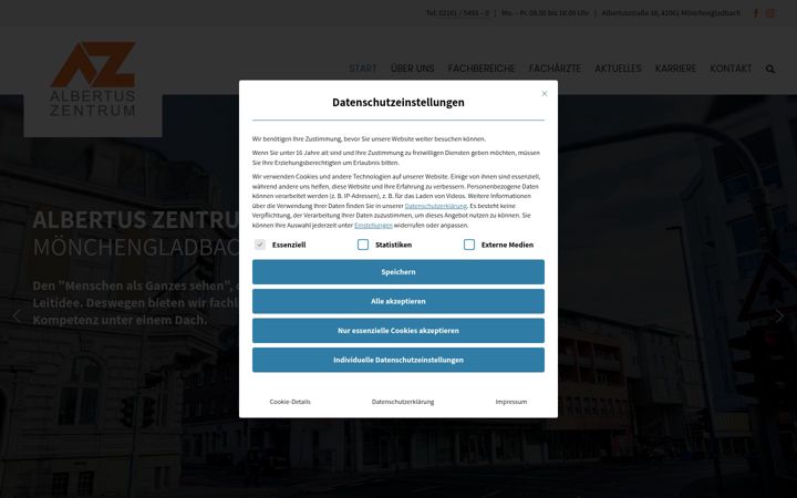 Screenshot of albertuszentrum.de