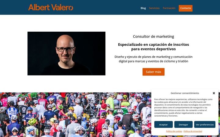 Екранна снимка на albertvalero.com