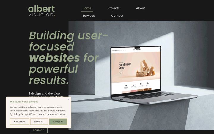 Screenshot of albertvisualab.com