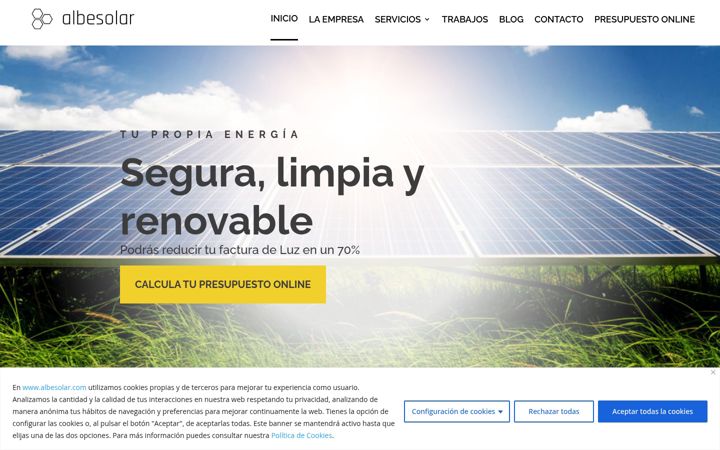 Screenshot of albesolar.com