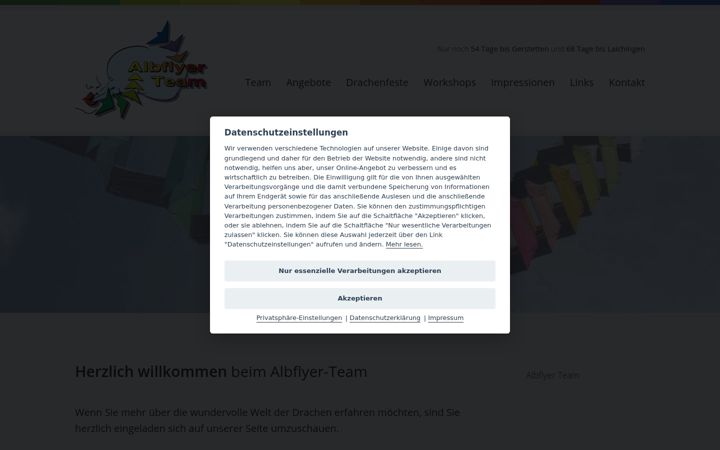 Screenshot of albflyer.de