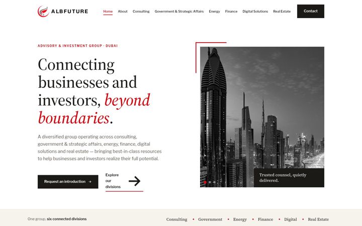 Screenshot of albfuture.com