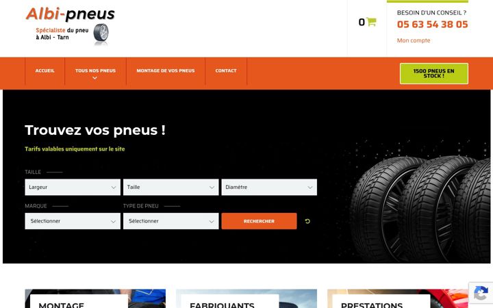 Екранна снимка на albi-pneus.com
