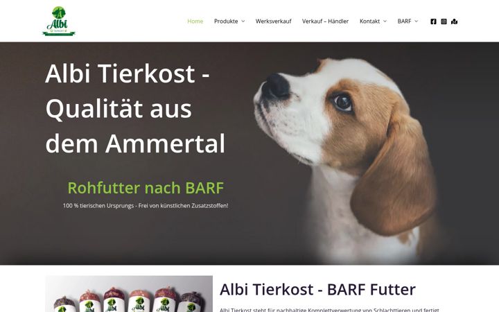 Screenshot of albi-tierkost.de