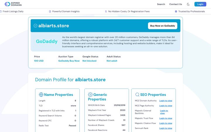 Screenshot of albiarts.store