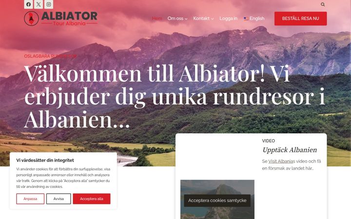 Screenshot of albiator.com