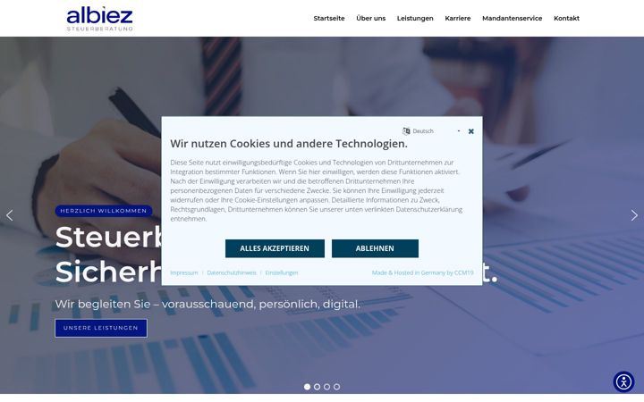 Screenshot of albiez-stb.de