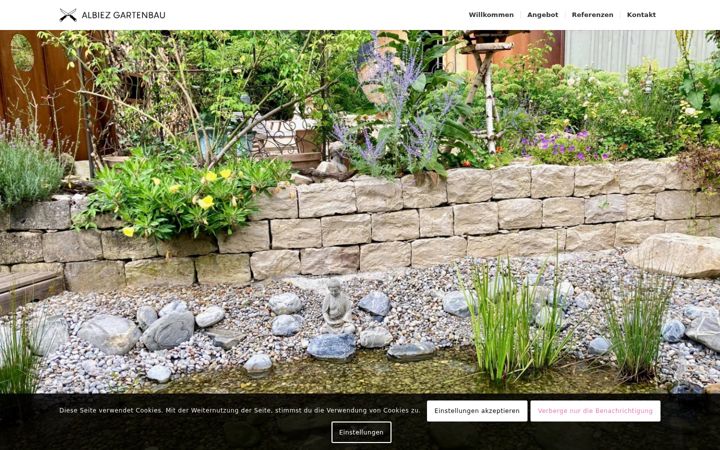 Screenshot of albiezgarten.ch