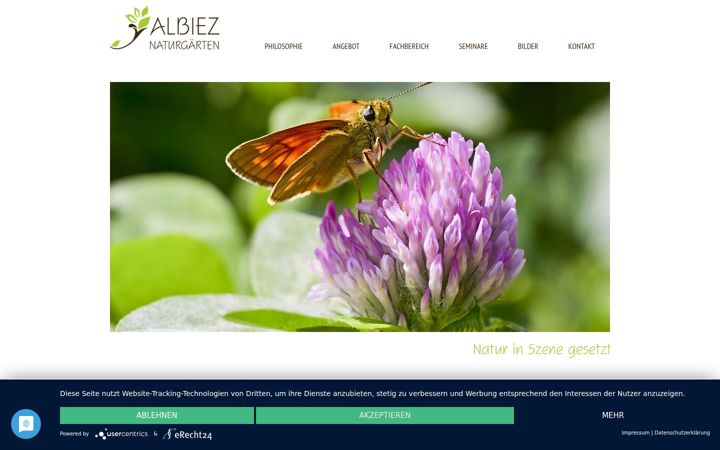Screenshot of albieznaturgarten.de
