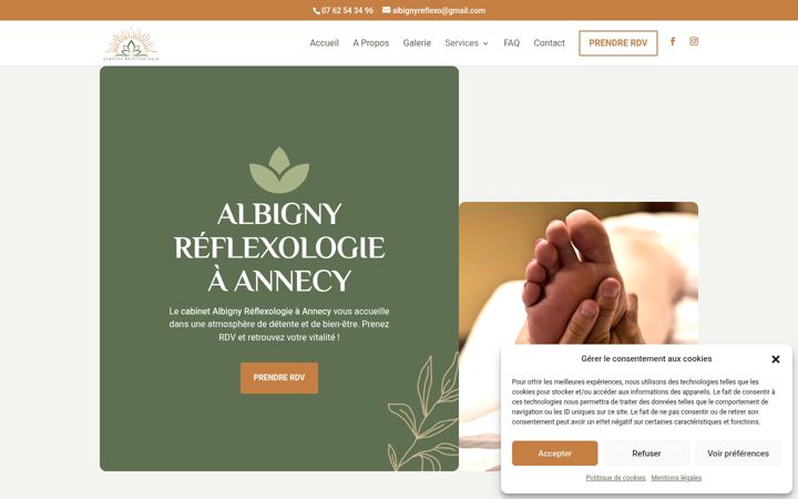 Screenshot of albigny-reflexologie-annecy.fr