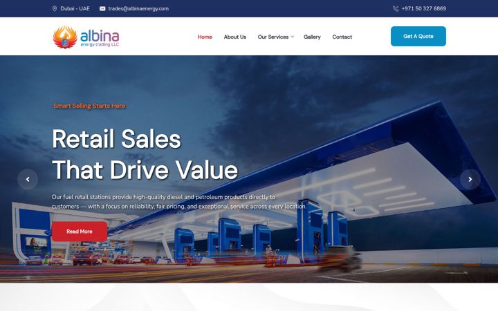 Screenshot ta' albinaenergy.com