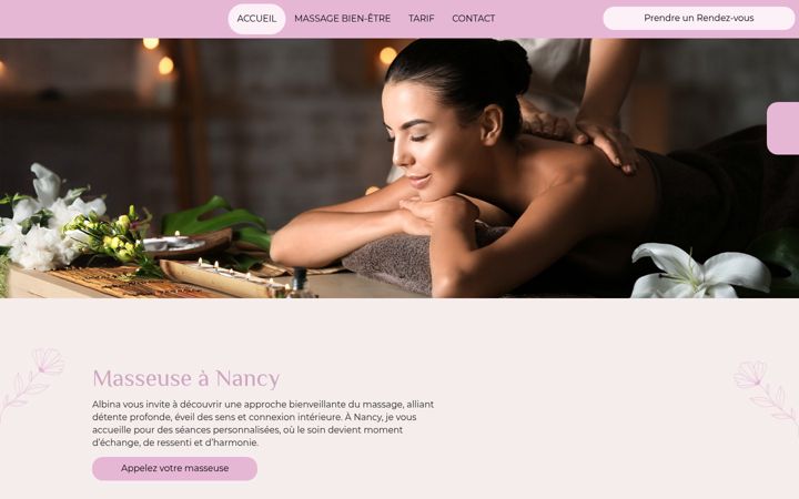 Screenshot of albinamassagesnaturistes.fr
