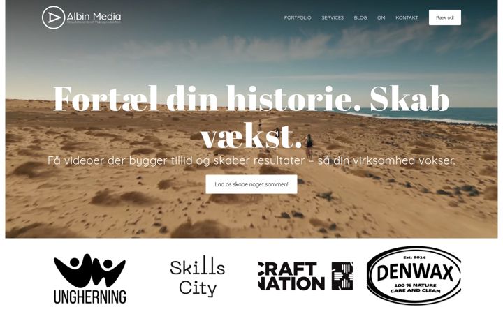 Screenshot of albinmedia.dk