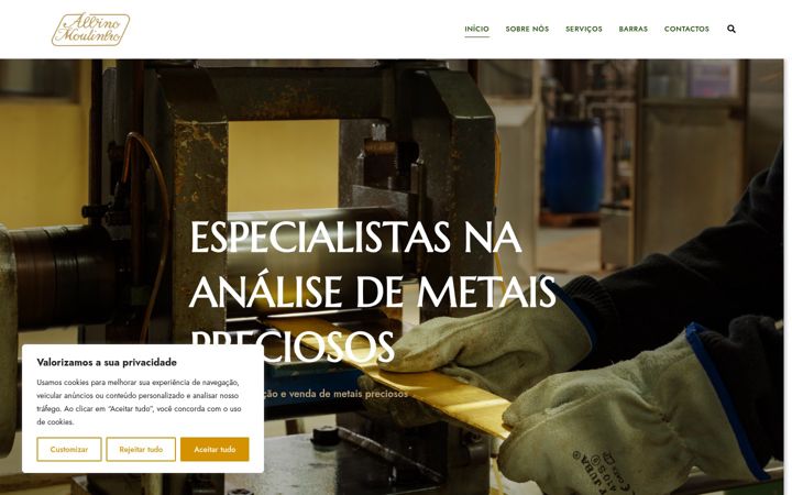 Screenshot of albinomoutinho.com