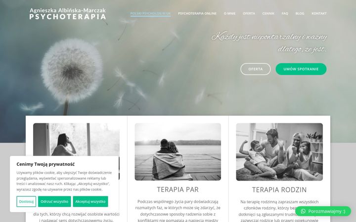 Екранна снимка на albinskamarczak.com
