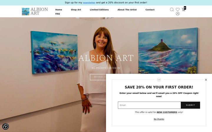 Screenshot of albion-art.com