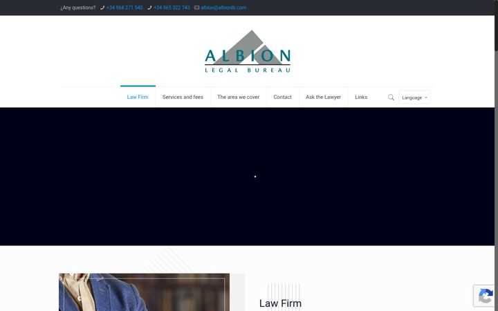 Екранна снимка на albion-lawyers.com