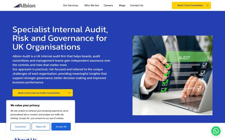 Screenshot of albionaudit.com