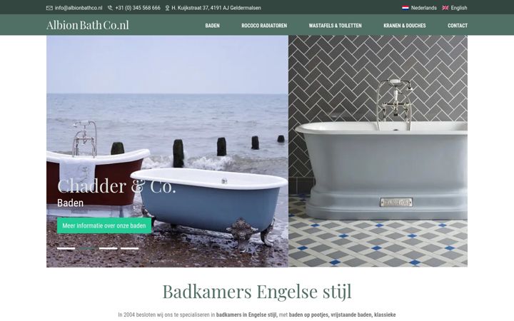 Screenshot of albionbathco.nl