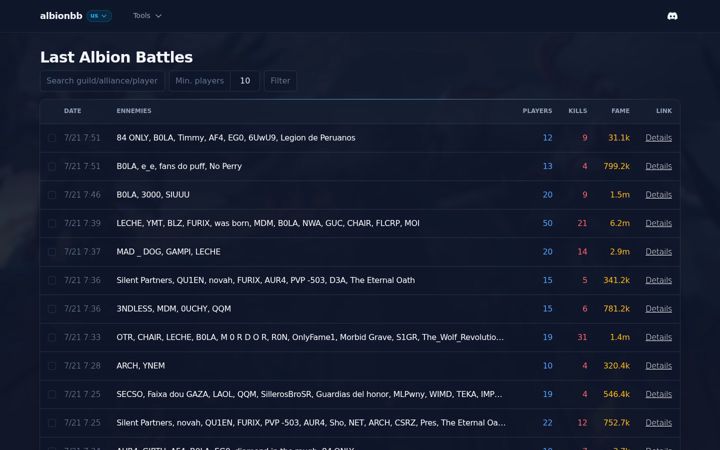 Screenshot of albionbb.com