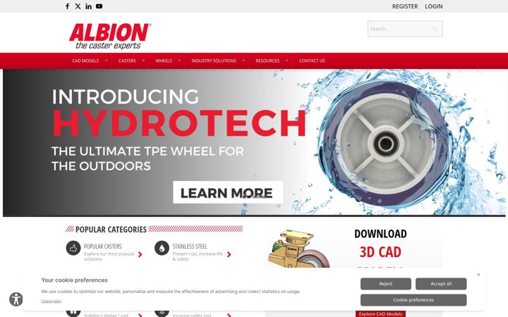 Екранна снимка на albioncasters.com