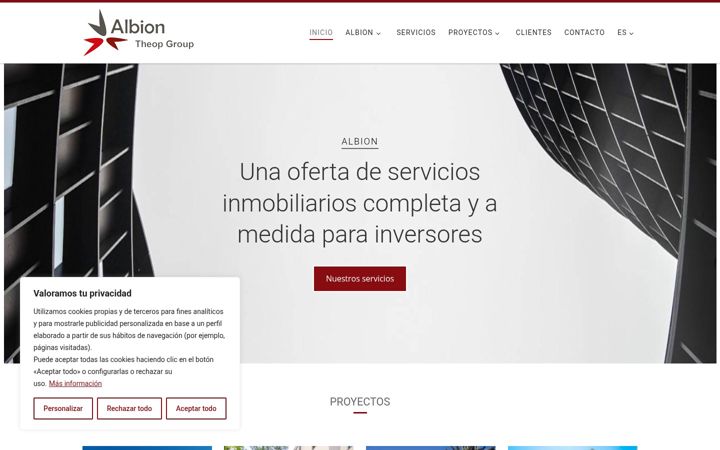 Екранна снимка на albionmanagement.com