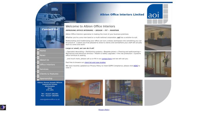 Képernyőkép: albionoffice.co.uk