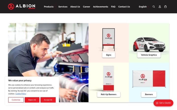 Screenshot of albionsp.com