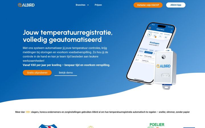 Screenshot of albird.nl