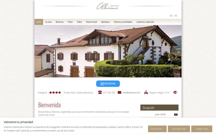 Screenshot of albirena.com
