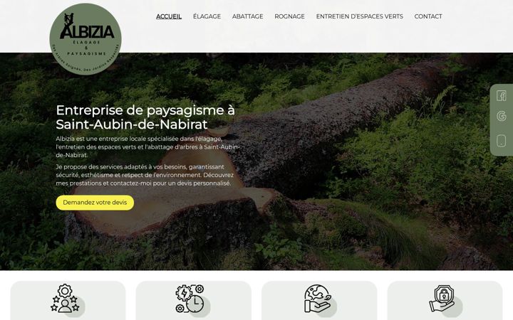 Screenshot of albizia-elagage.fr