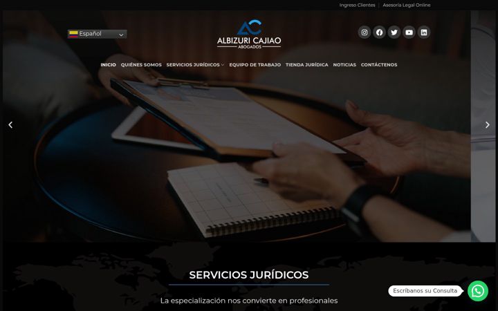 Screenshot of albizuricajiao.com