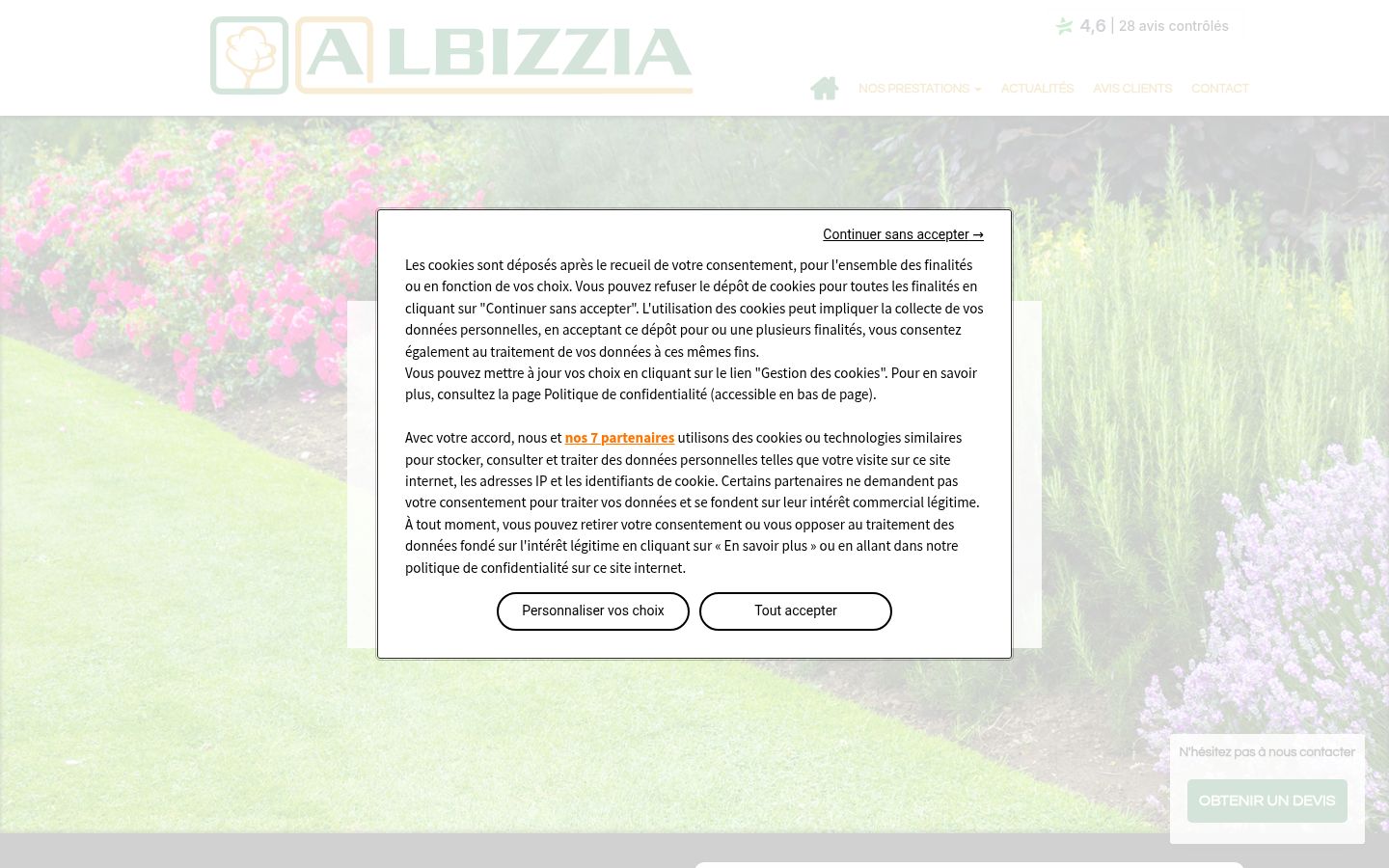 Screenshot tal-banner tal-kunsens muri qabel kwalunkwe interazzjoni
