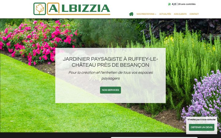 Screenshot of albizzia-espacesverts.com