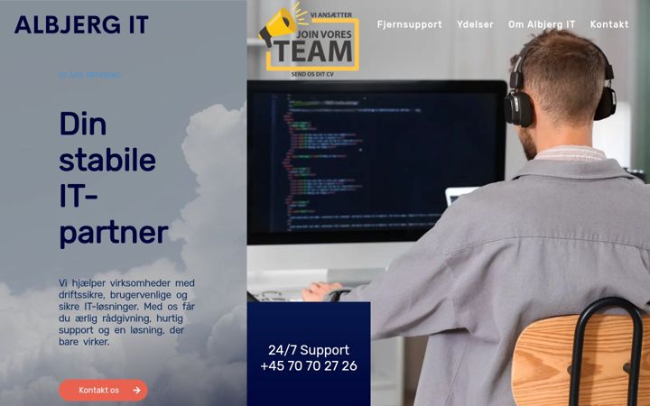 Screenshot of albjergit.dk