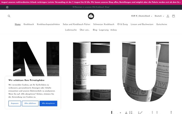 Screenshot von albknoblauch.de