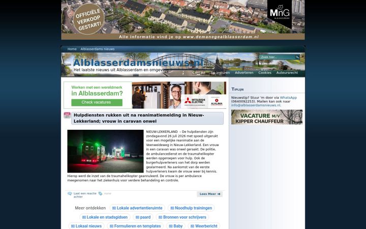Screenshot von alblasserdamsnieuws.nl
