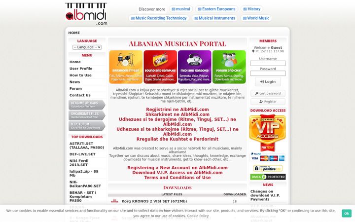 Screenshot of albmidi.com