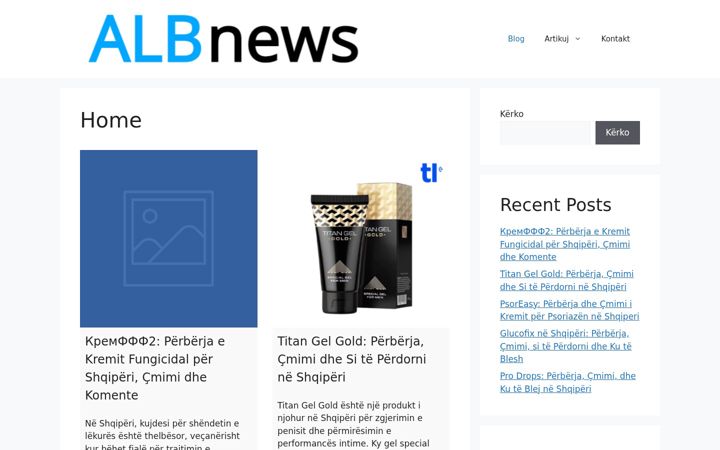 Screenshot of albnews.al