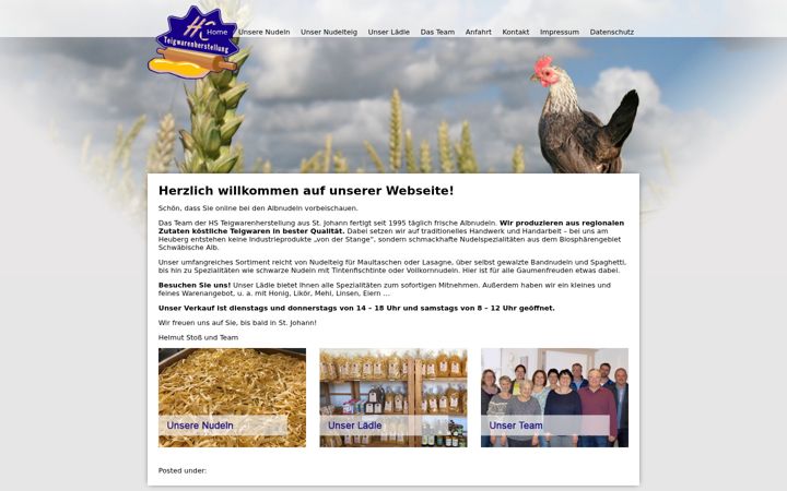 Screenshot von albnudeln.de