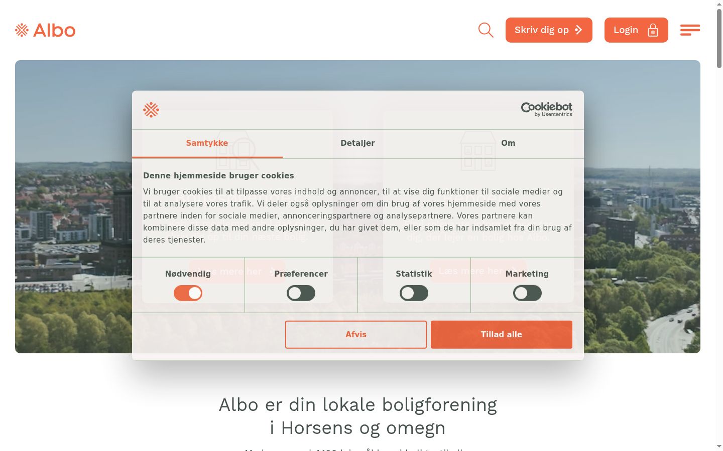Snímek obrazovky baneru souhlasu zobrazeného před jakoukoli interakcí