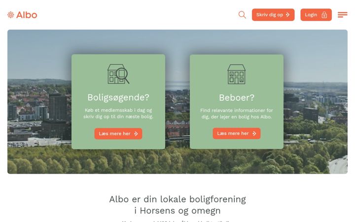Screenshot of albo.dk