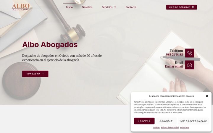 Screenshot of alboabogados.es
